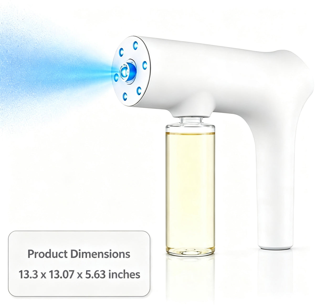 Nano Blue Light Deodorizer Spray Gun with Bio-Enzyme Refills for Pet and Home Odor Elimination