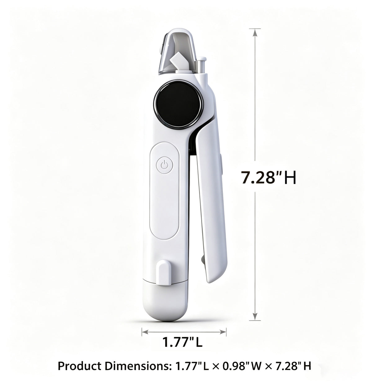 2-in-1 Quiet Electric Pet Nail Clipper and Grinder with Dual LED Lights