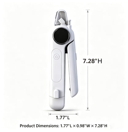 2-in-1 Quiet Electric Pet Nail Clipper and Grinder with Dual LED Lights