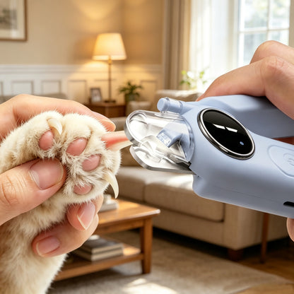 2-in-1 Quiet Electric Pet Nail Clipper and Grinder with Dual LED Lights