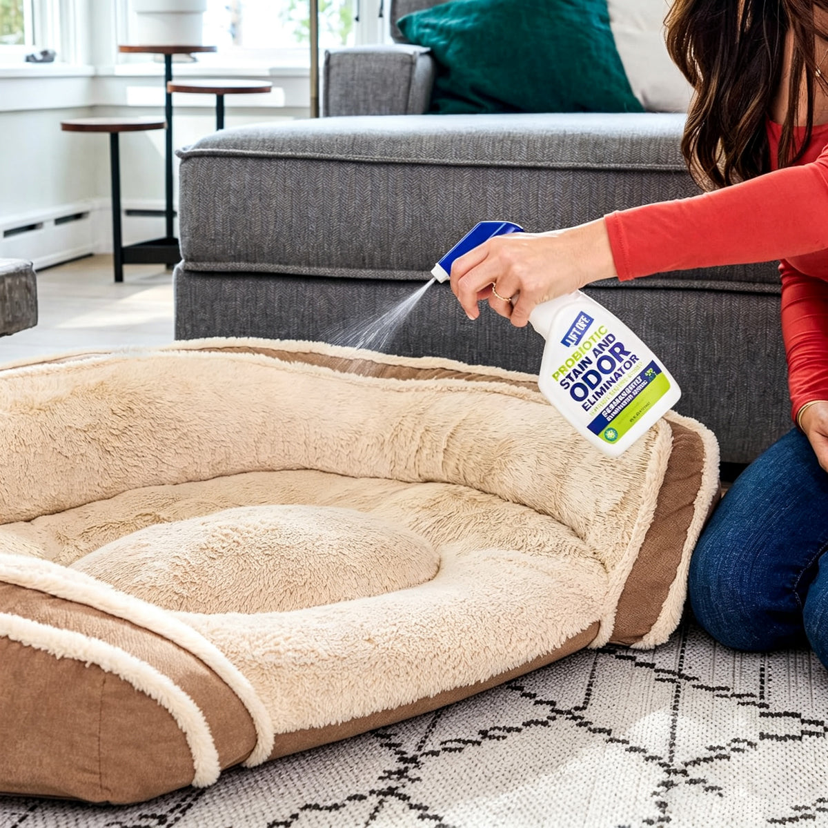 Probiotic Stain and Odor Eliminator Spray for Carpet, Upholstery, and Hard Floors