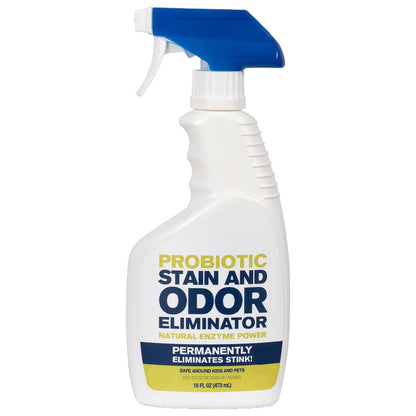 Probiotic Stain and Odor Eliminator Spray for Carpet, Upholstery, and Hard Floors