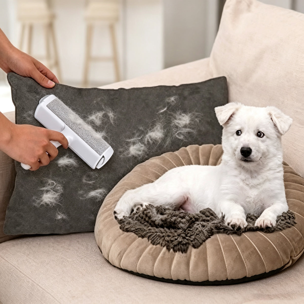 Reusable Pet Hair Remover Roller for Furniture, Carpet, and Car
