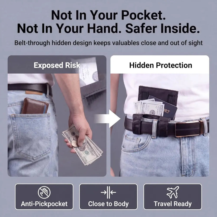 Anti-Theft Passport Pouch | Keep What Matters Close. Travel With Confidence.