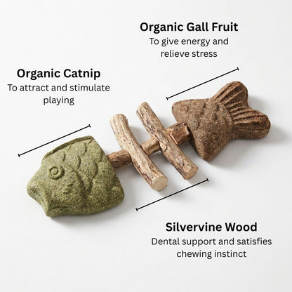 100% Natural Catnip & Silvervine Chew