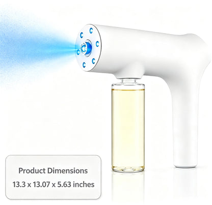 Nano Blue Light Deodorizer Spray Gun with Bio-Enzyme Refills for Pet and Home Odor Elimination