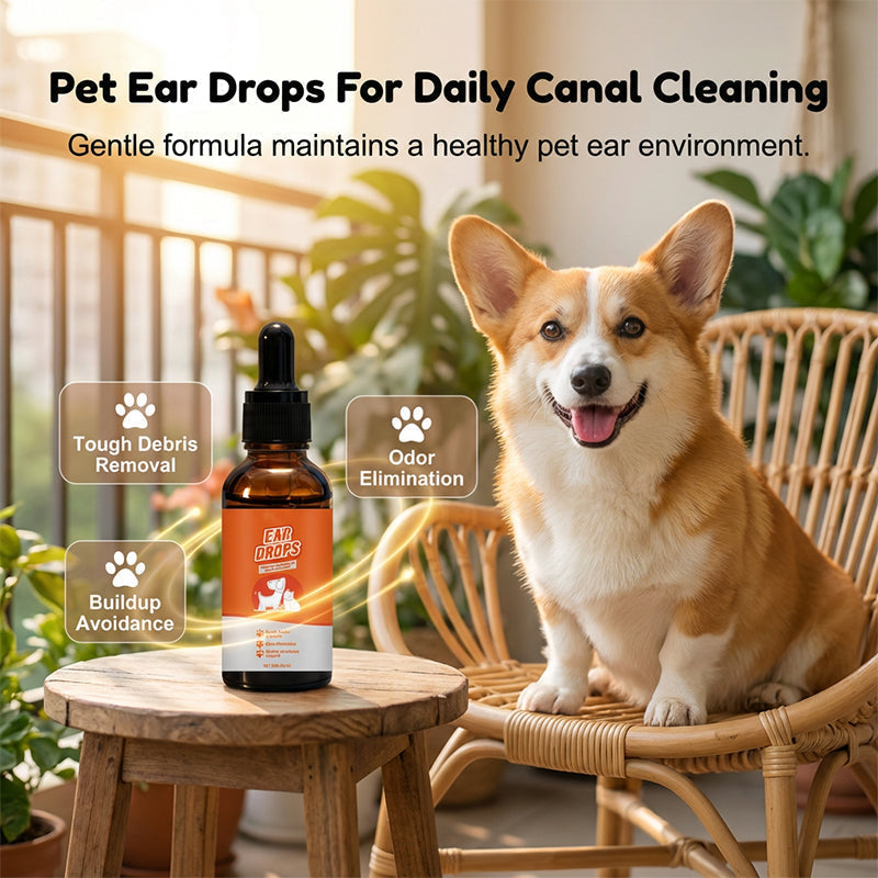 Natural Dog & Cat Ear Drop for Itching & Wax Build-Up