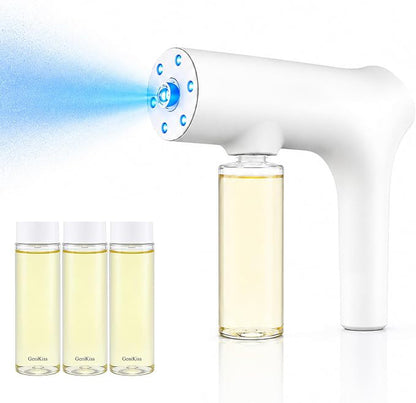 Nano Blue Light Deodorizer Spray Gun with Bio-Enzyme Refills for Pet and Home Odor Elimination