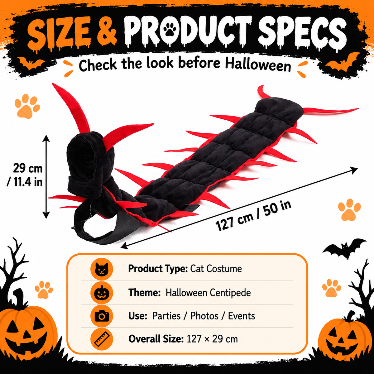 Halloween Cat AndCentipede Costume