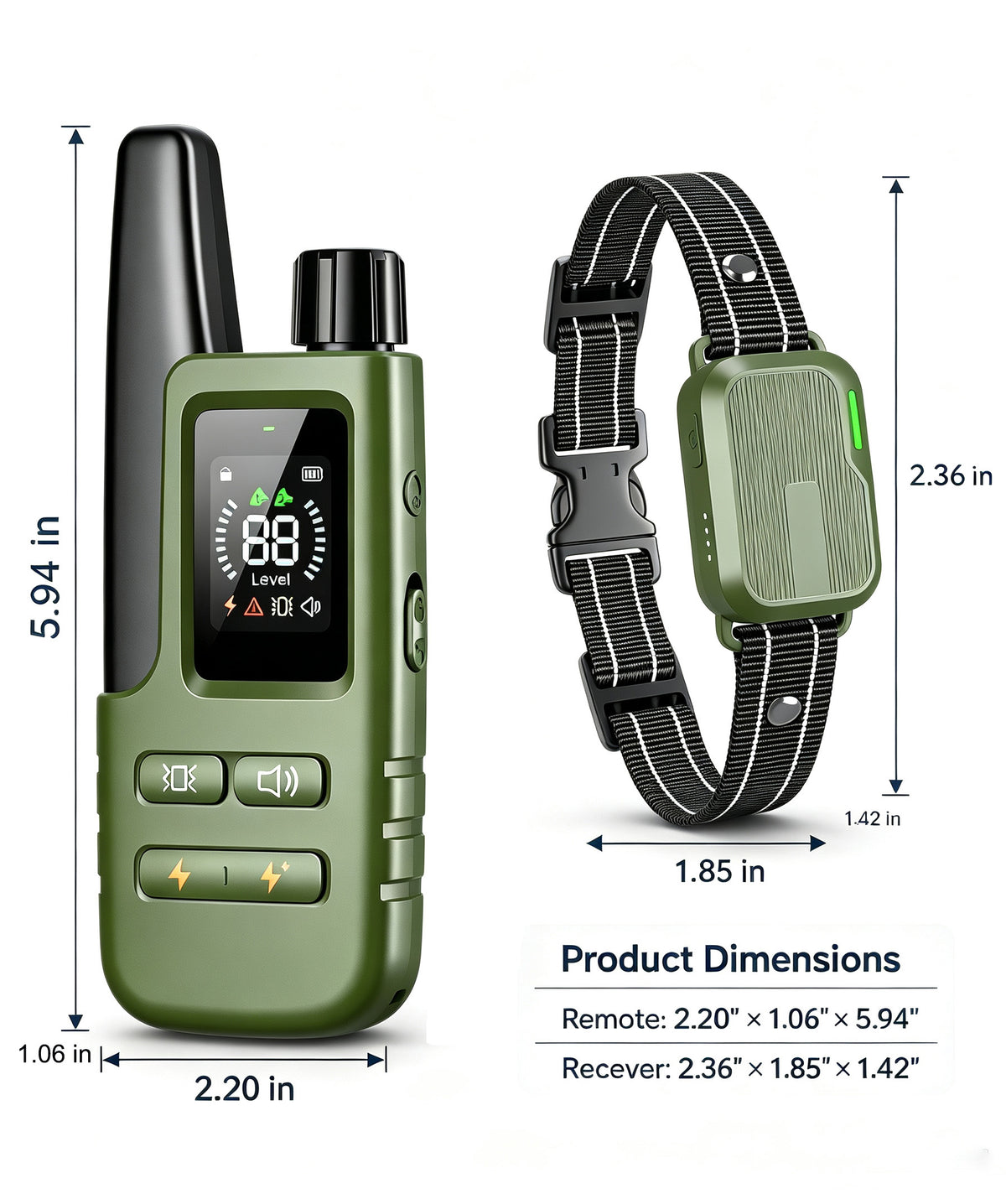 Dog Training Collar with Remote - 4500FT Range, Rechargeable & Waterproof E-Collar for Small, Medium, and Large Dogs
