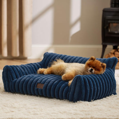 Fluffy Pet Couch Bed with Removable Washable Cover