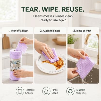 Lazy Disposable Cleaning Cloths Roll👋Use Once, Toss Away