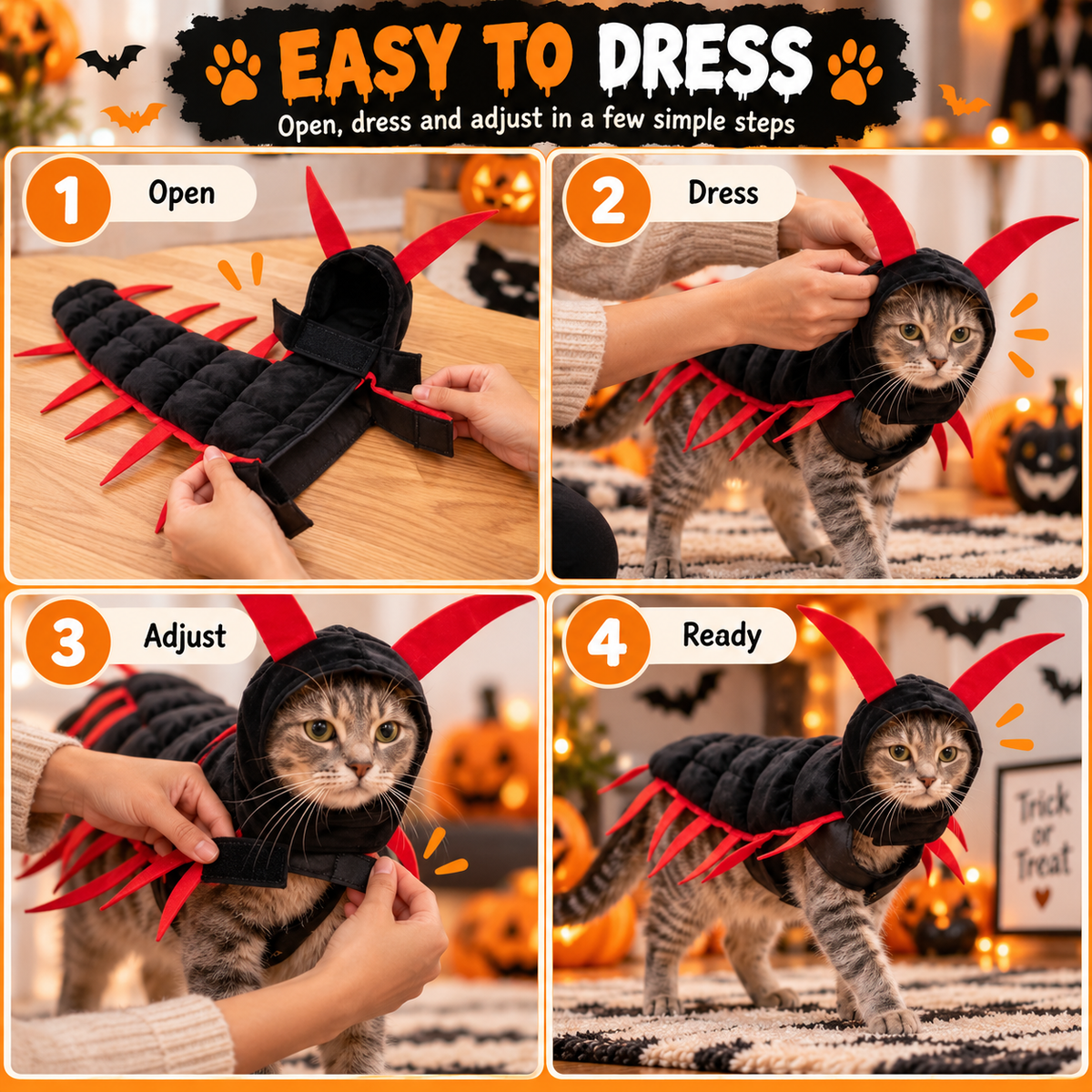 Halloween Cat AndCentipede Costume