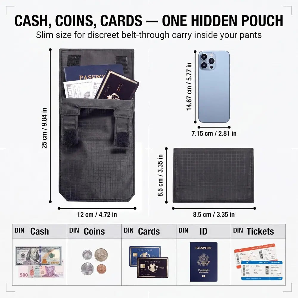 Anti-Theft Passport Pouch | Keep What Matters Close. Travel With Confidence.