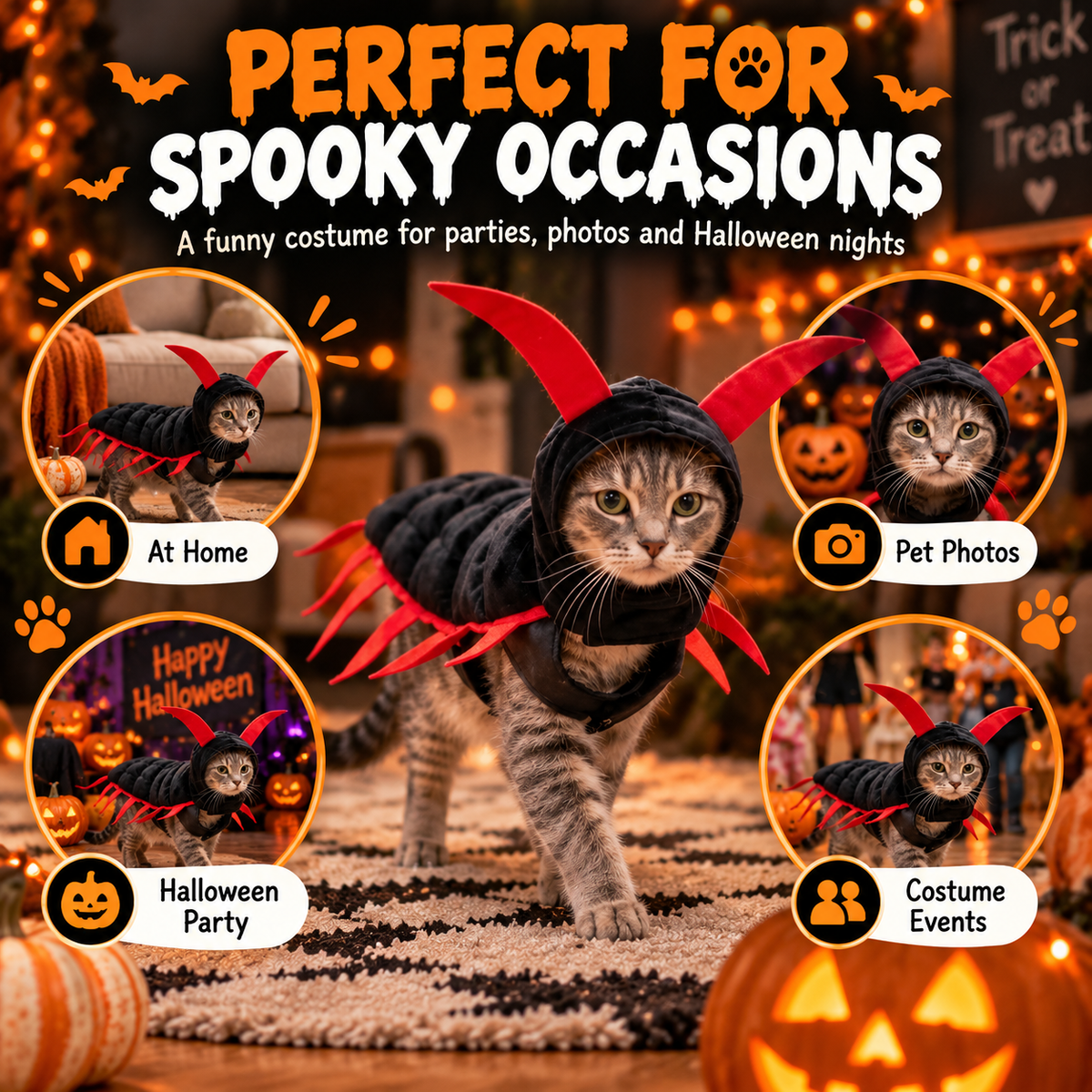 Halloween Cat AndCentipede Costume
