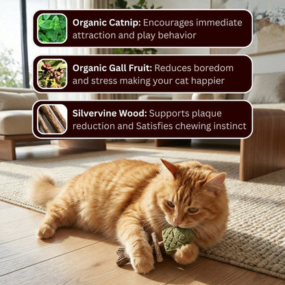 100% Natural Catnip & Silvervine Chew